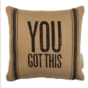 Primitives by Kathy Tan and Black Motivational Pillow